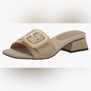 NWOTAnne Klein Beige Sandals with Beaded Buckle